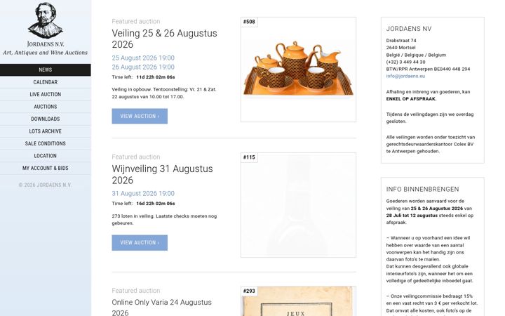 Screenshot of jordaens.eu