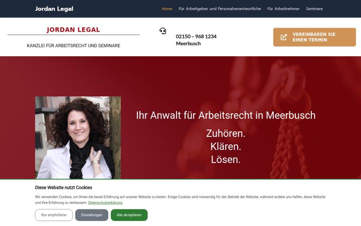 Screenshot of jordan-legal.com