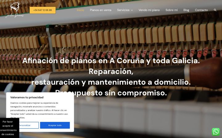 Screenshot of jordanpianos.com