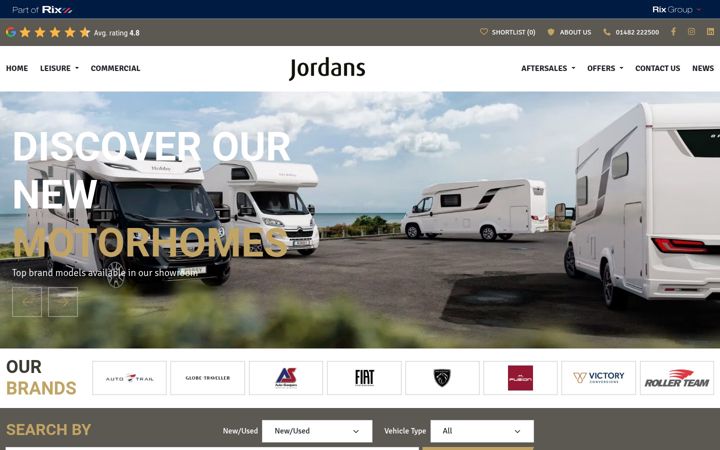 Screenshot of jordansmotors.co.uk