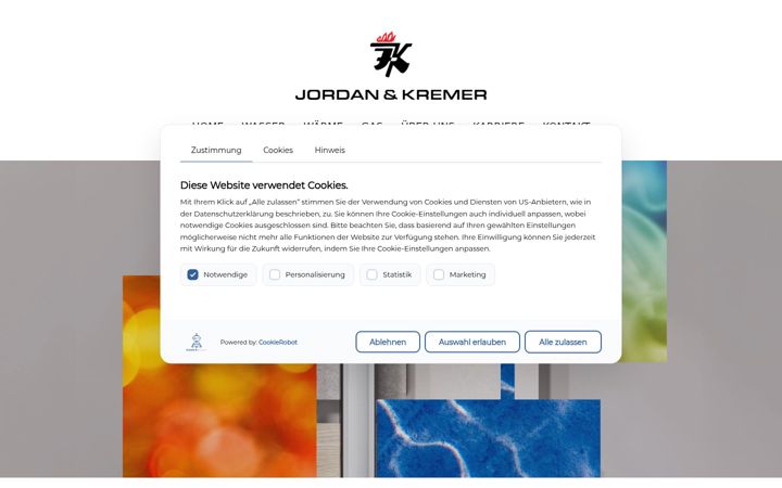 Screenshot of jordanundkremer.de