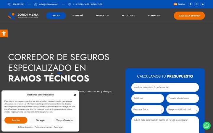 Screenshot of jordimena.com