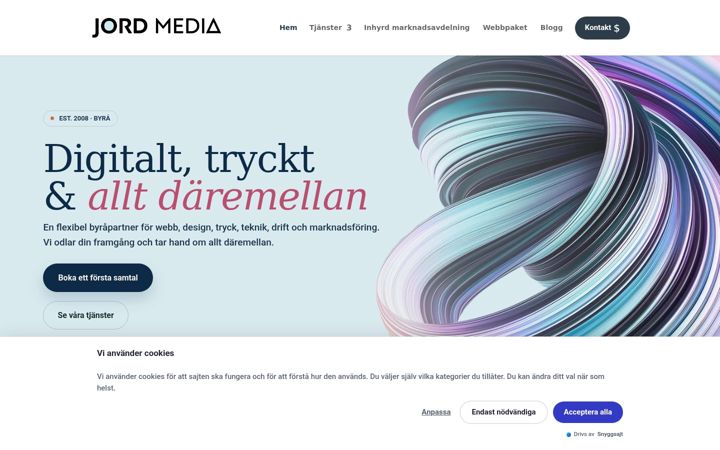 Screenshot of jordmedia.se