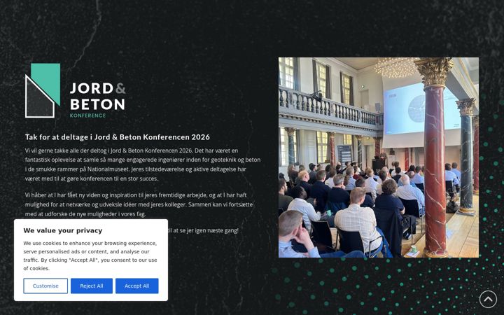 Screenshot of jordogbetonkonference.dk