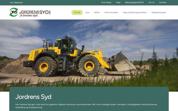 Screenshot of jordrenssyd.dk