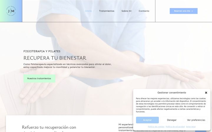 Screenshot of jorgemorenofisioterapia.com