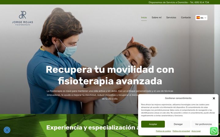Screenshot of jorgerojasfisioterapeuta.com