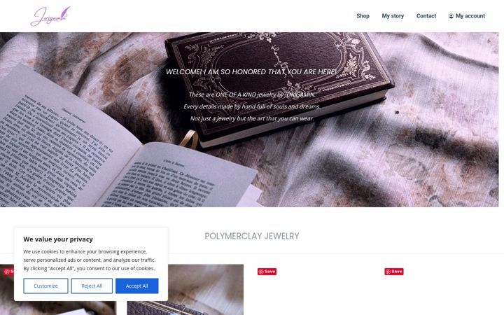 Screenshot of jorigamin.com