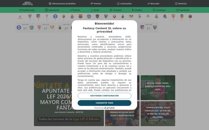 Screenshot of jornadaperfecta.com
