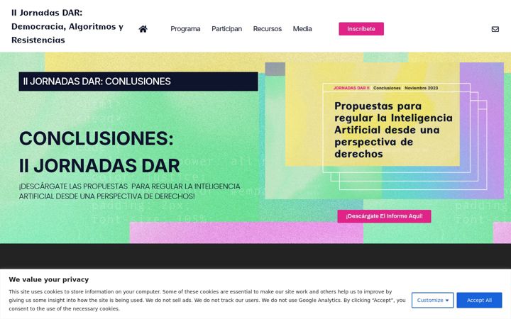 Screenshot of jornadasdar.org