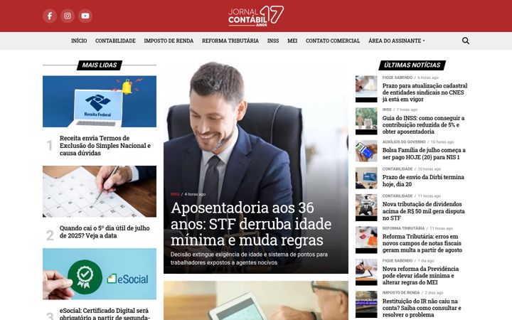 Screenshot of jornalcontabil.com.br