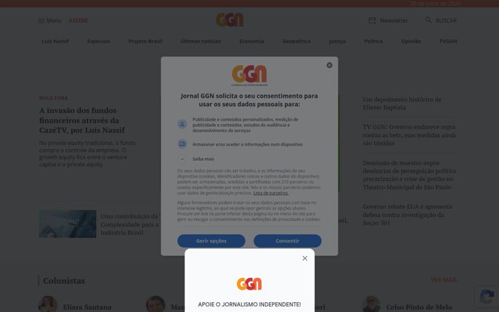 Screenshot of jornalggn.com.br