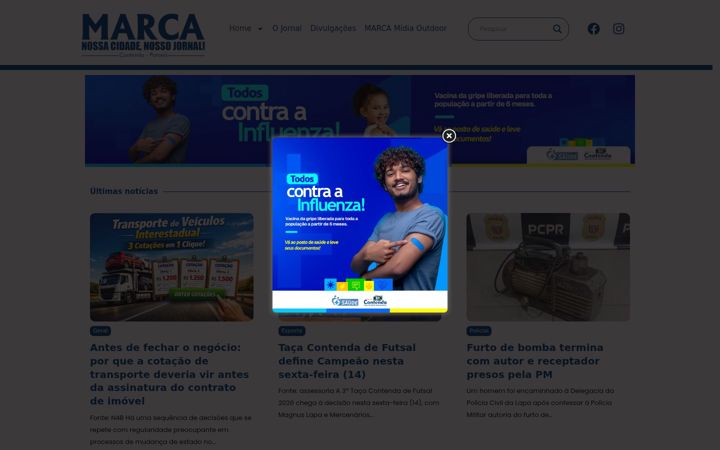Screenshot of jornalmarca.com.br