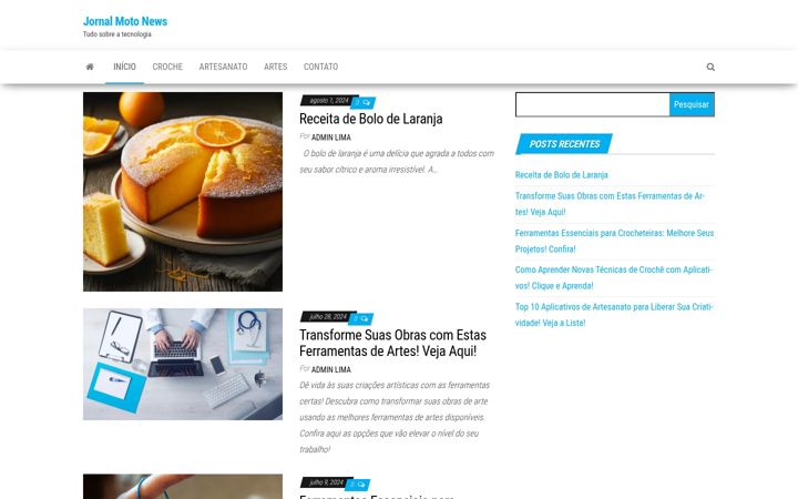 Screenshot of jornalmotonews.com.br