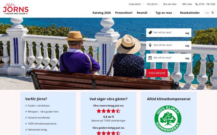 Screenshot of jornsresor.se