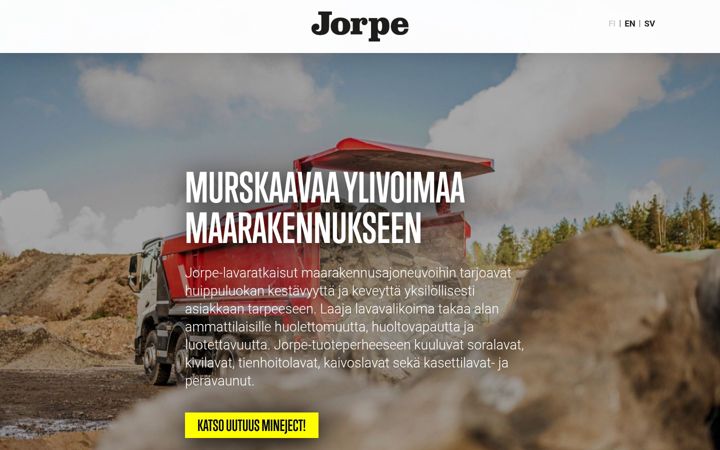 Screenshot of jorpe.fi
