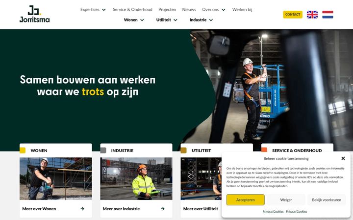 Screenshot of jorritsmabouw.nl