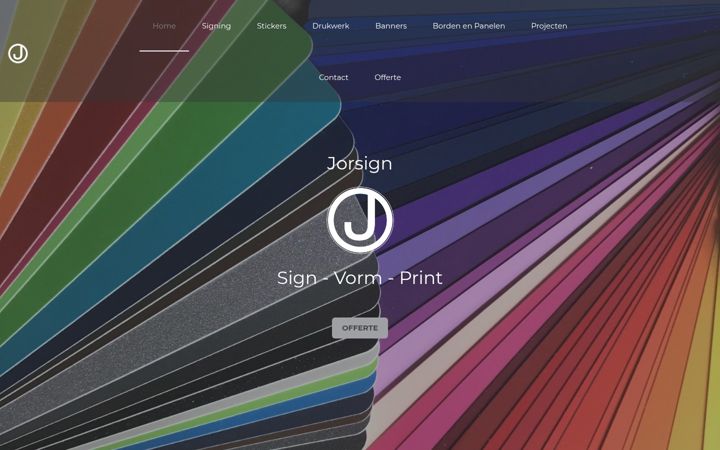 Screenshot of jorsign.nl