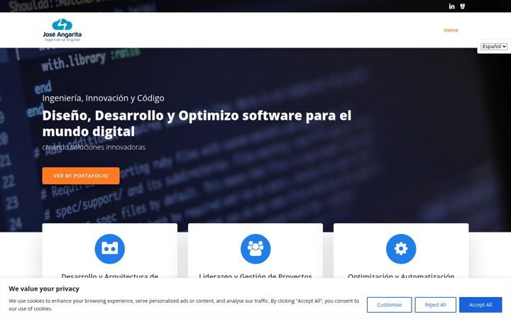 Screenshot of joseangarita.com