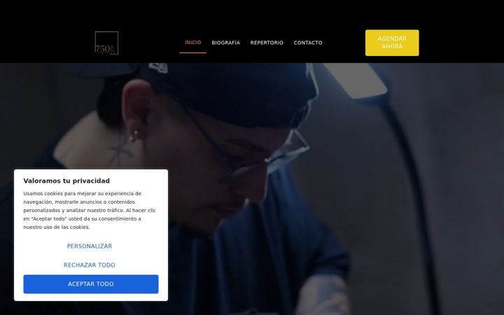 Screenshot of josecardonatattoo.com