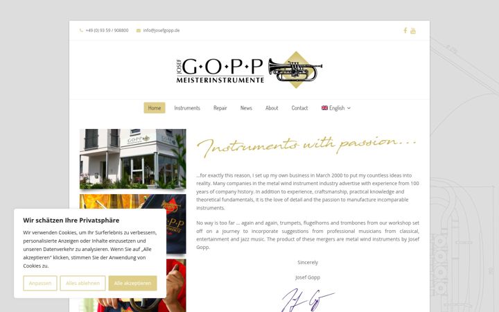 Screenshot of josefgopp.de