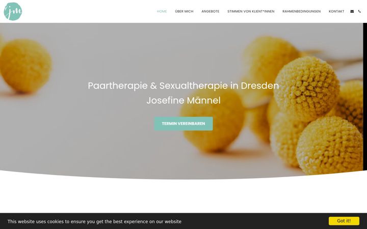 Screenshot of josefine-maennel.de