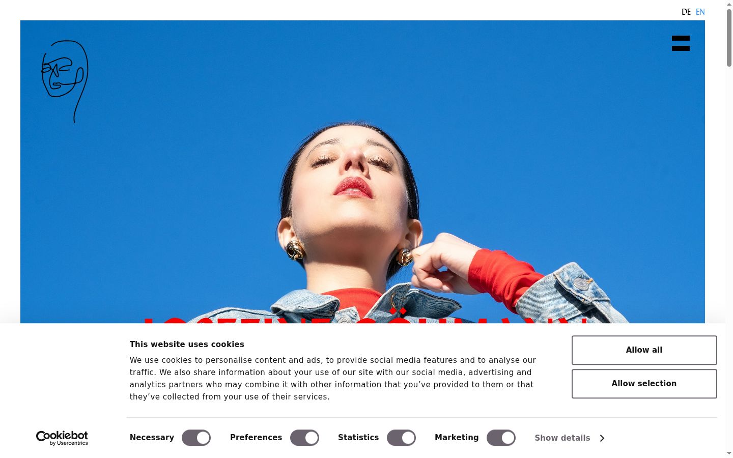 Captura de ecrã do banner de consentimento apresentado antes de qualquer interação