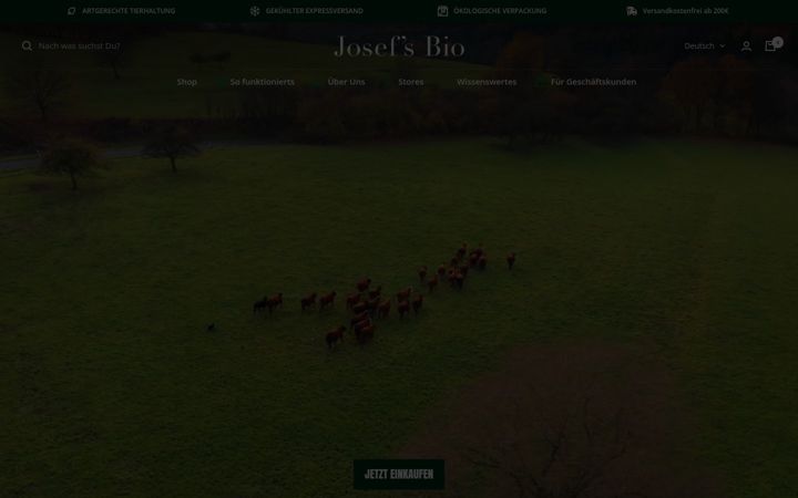 Captura de pantalla de josefsbio.de