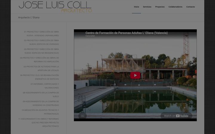 Screenshot of joseluiscollarquitecto.com