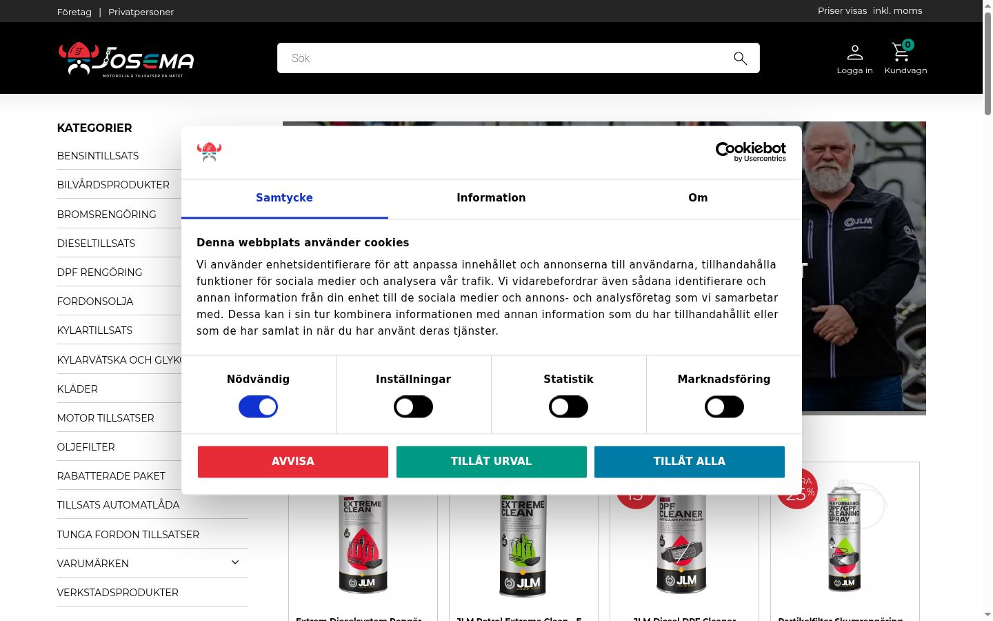 Zrzut ekranu banera zgody wyświetlanego przed jakąkolwiek interakcją