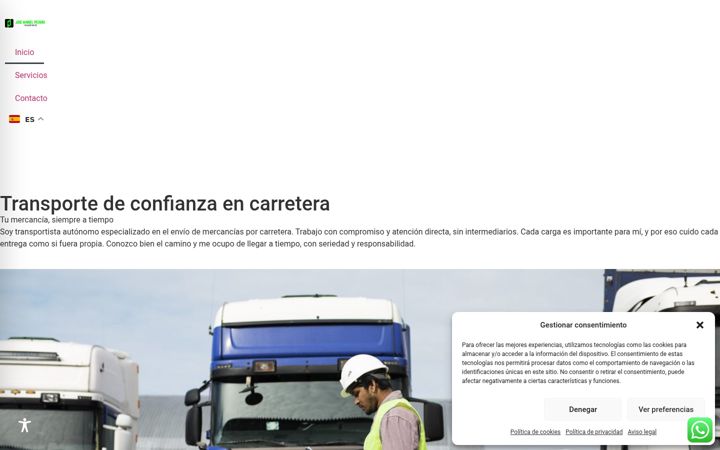 Screenshot of josemanuelpestanatransporte.com