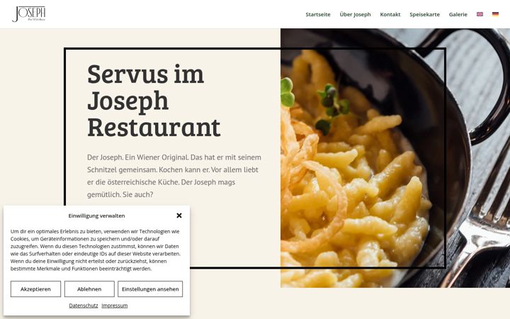Screenshot of joseph-wienerwirtshaus.com