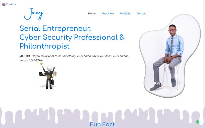 Screenshot of josephaddams.com