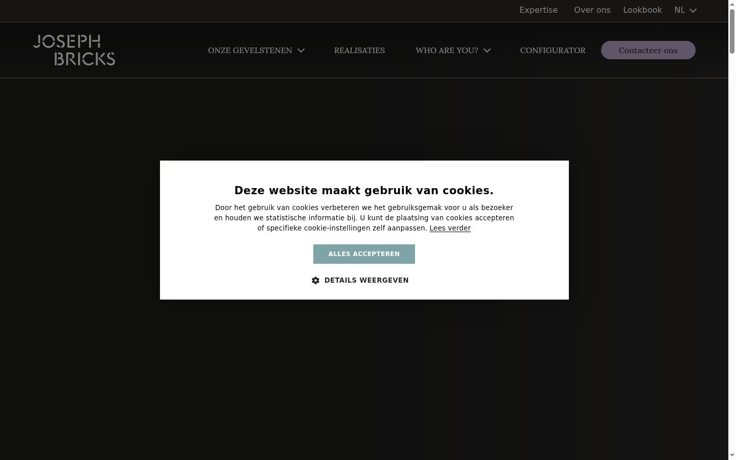 Snímka obrazovky banera súhlasu zobrazeného pred akoukoľvek interakciou