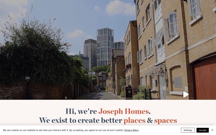 Screenshot of josephhomes.co.uk