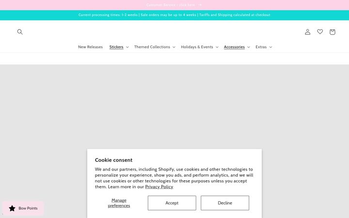 Screenshot of josephinebow.com