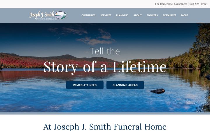 Screenshot of josephjsmithfuneralhome.com