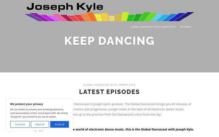 Screenshot of josephkylemusic.com