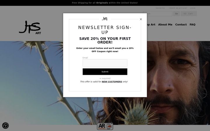 Screenshot of josephsalazarart.com