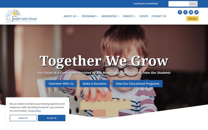 Screenshot of josephsamsschool.org