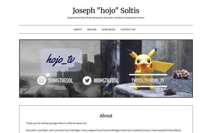 Screenshot of josephsoltis.com