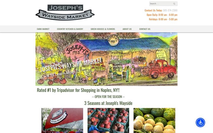 Screenshot of josephswaysidemarket.com