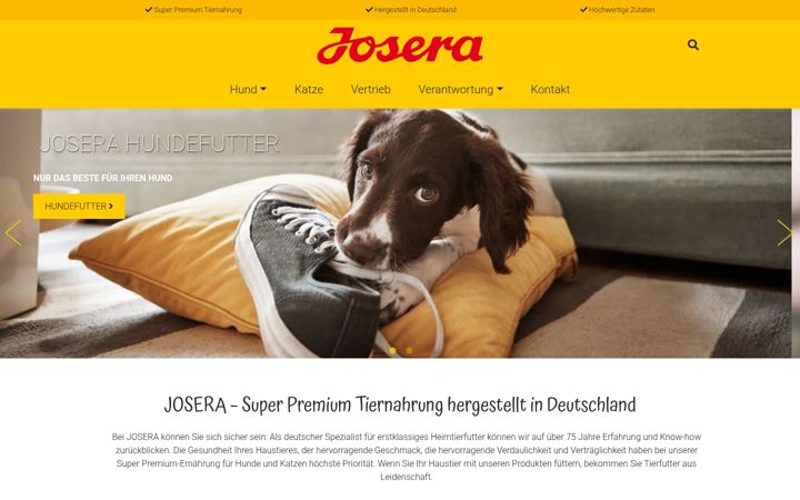 Screenshot of josera-schweiz.com