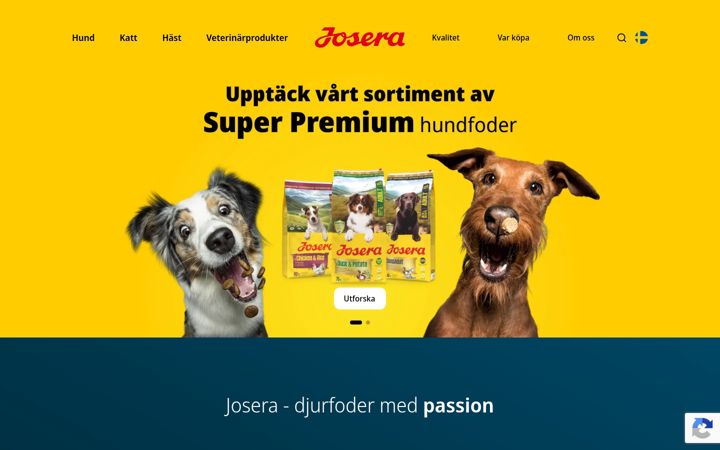 Screenshot of josera.se
