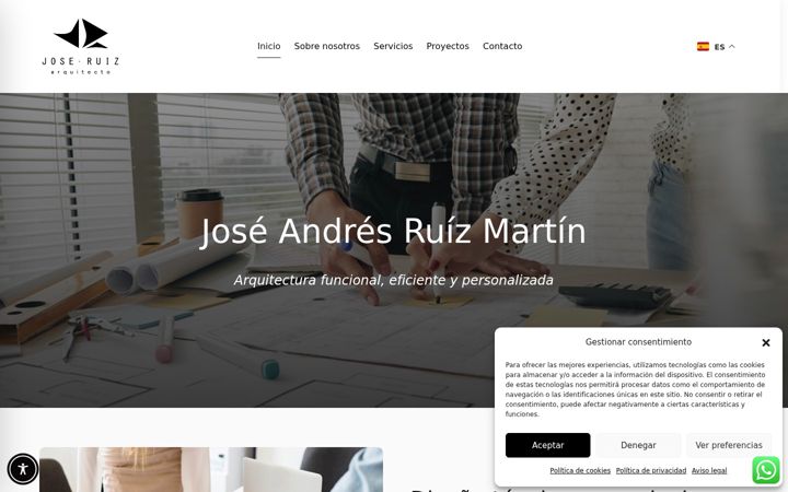 Screenshot of joseruizarquitecto.com