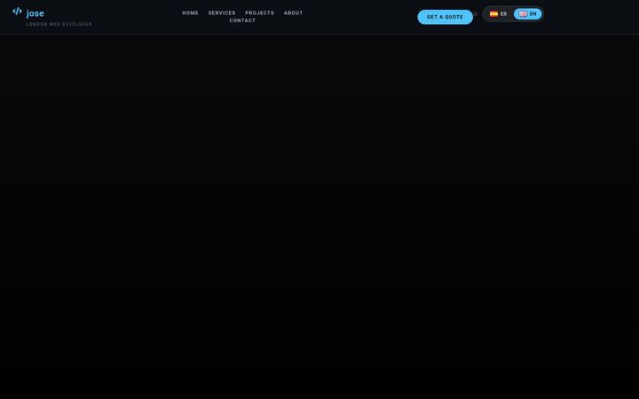 Posnetek zaslona joseukdeveloper.com