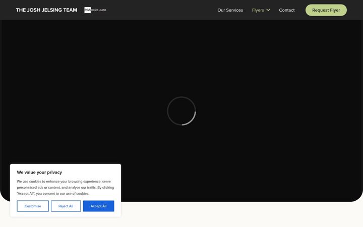 Screenshot of joshjelsingmarketing.com