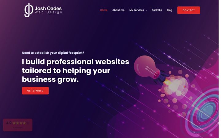 Screenshot of joshoades.co.uk