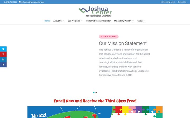 Screenshot of joshuacenter.com