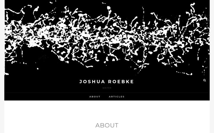Screenshot of joshuaroebke.com